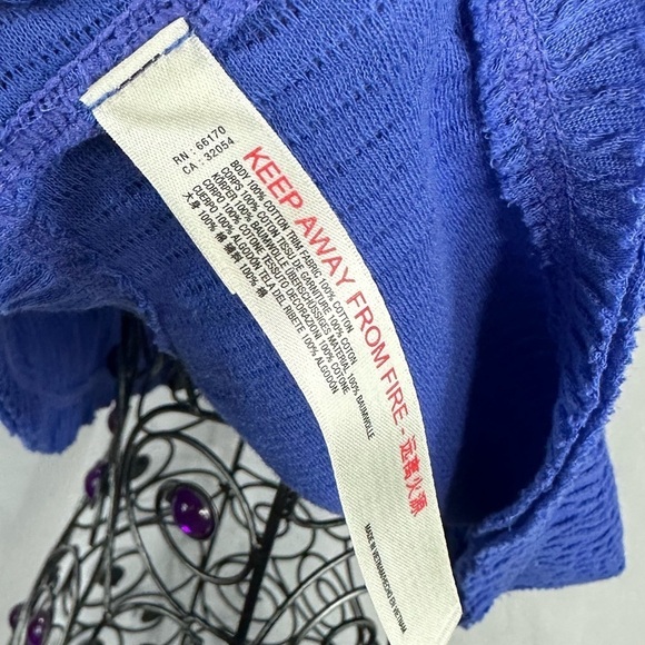 Free People Movement ribbed blue cropped tank size M - Picture 4 of 9